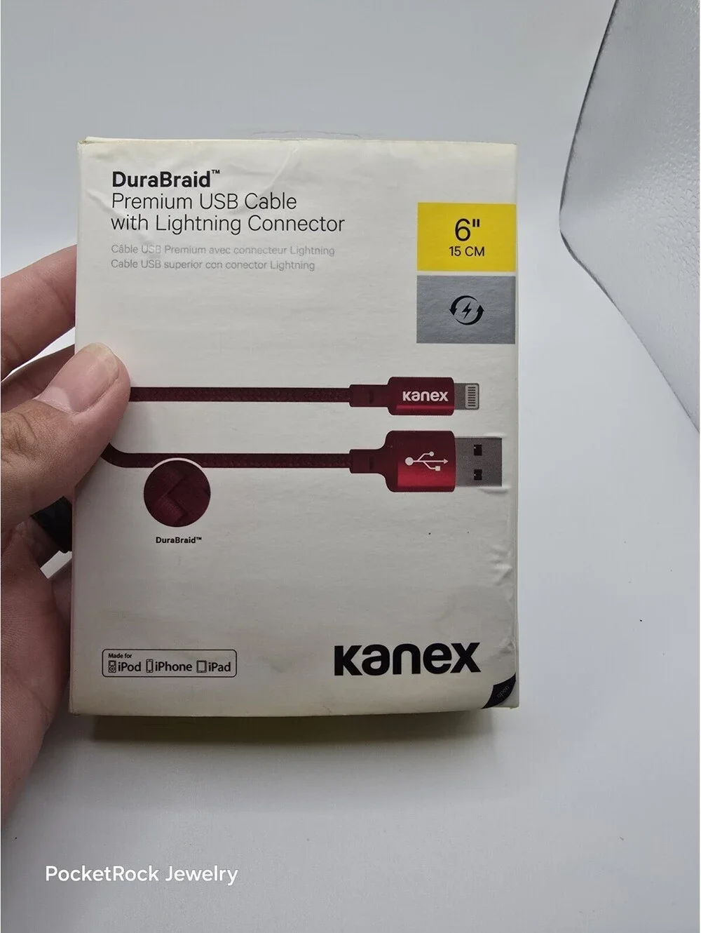 Kanex Premium DuraBraid Lightn Cable Red 6ft